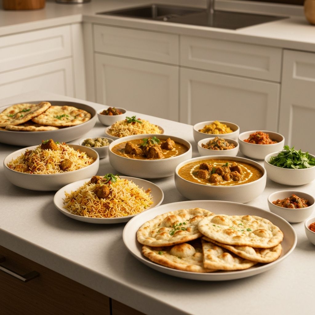 Premium halal catering spread